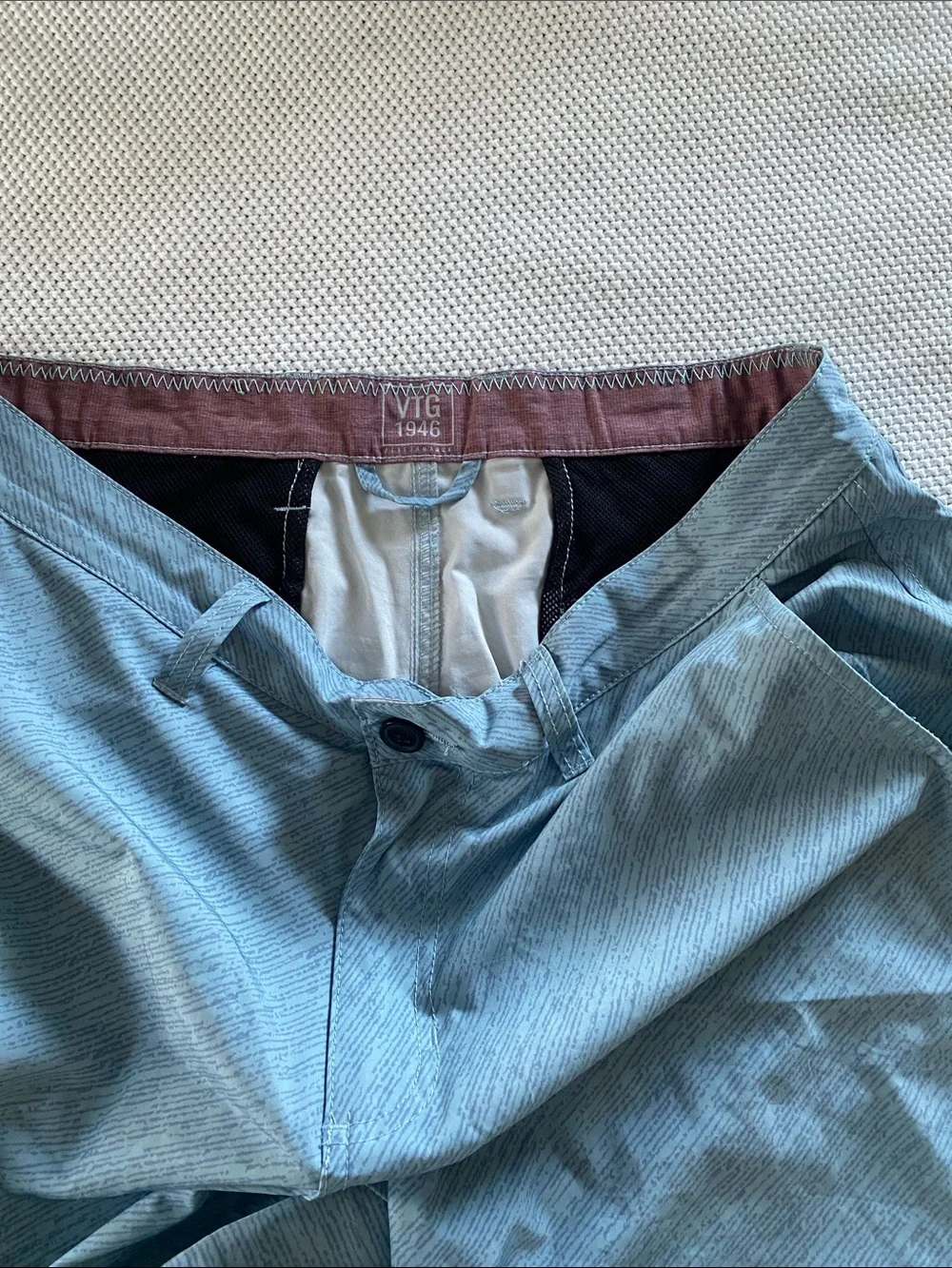 VTG 1946 Men’s Coastal Performance Stretch Shorts Blue Size 36 Resort Golf
